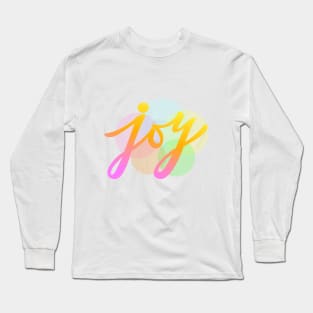 Joy hand lettering print Long Sleeve T-Shirt